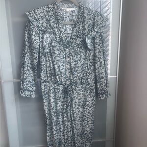Veronica Beard Tanay Blue and White Floral Jumpsuit